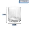 MONTICIANO CLEAR CANDLE VESSEL Measurement