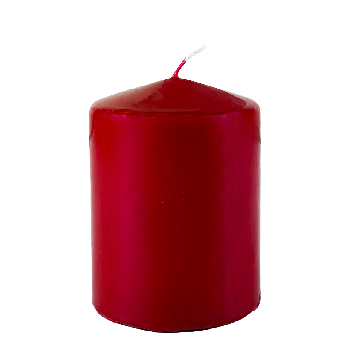 SHORT HOLIDAY METALLIC RED PILLAR Candle