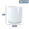 18 oz Sydney milk white candle jar Measurement