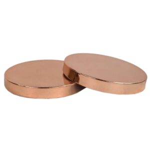 Rose gold metal candle lid