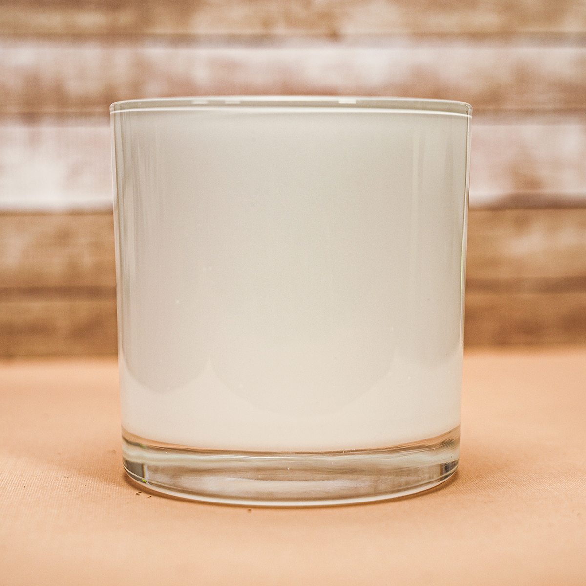 milk white candle jar