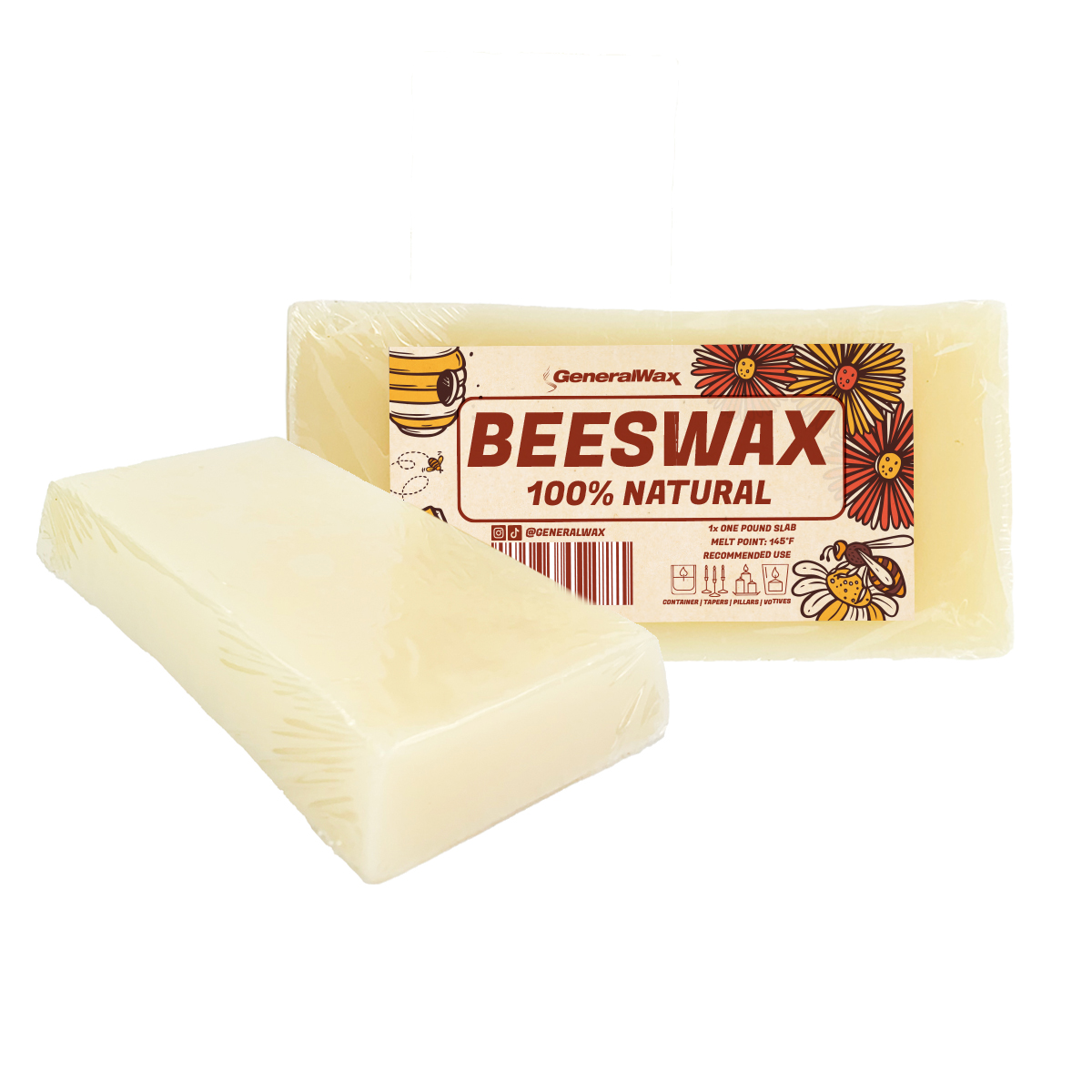 Naissance Beeswax Beads Refined White BP 100g Use for Candle Making Soap Making 