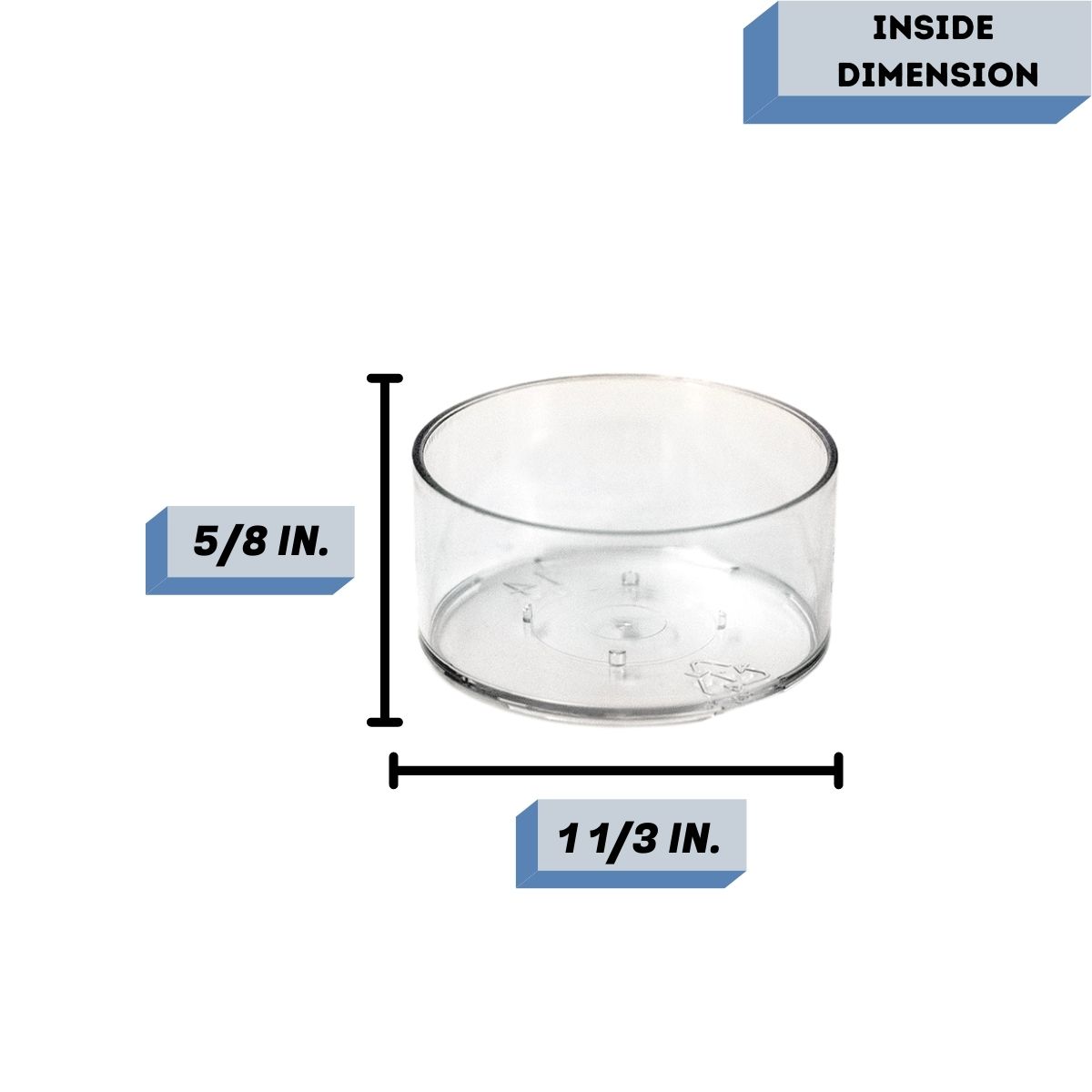 Clear plastic tealight cups Measurement (2)