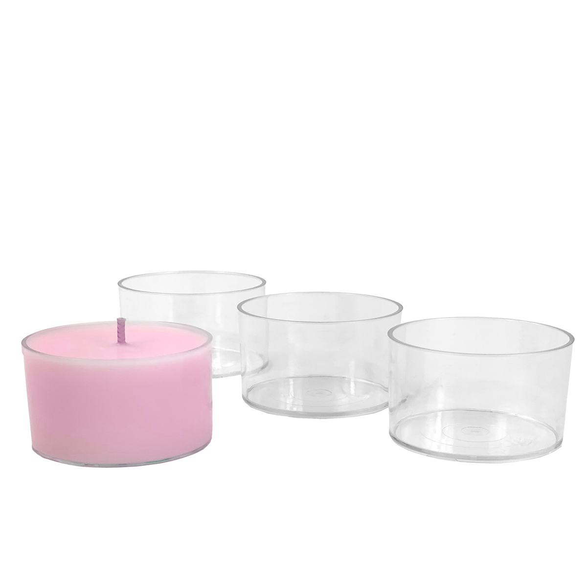 clear PLASTIC TEALIGHT CUPS