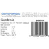 Gardenia regular fragrance label