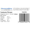 Lemon grass fragrance label