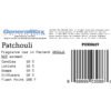 Patchouli fragrance label