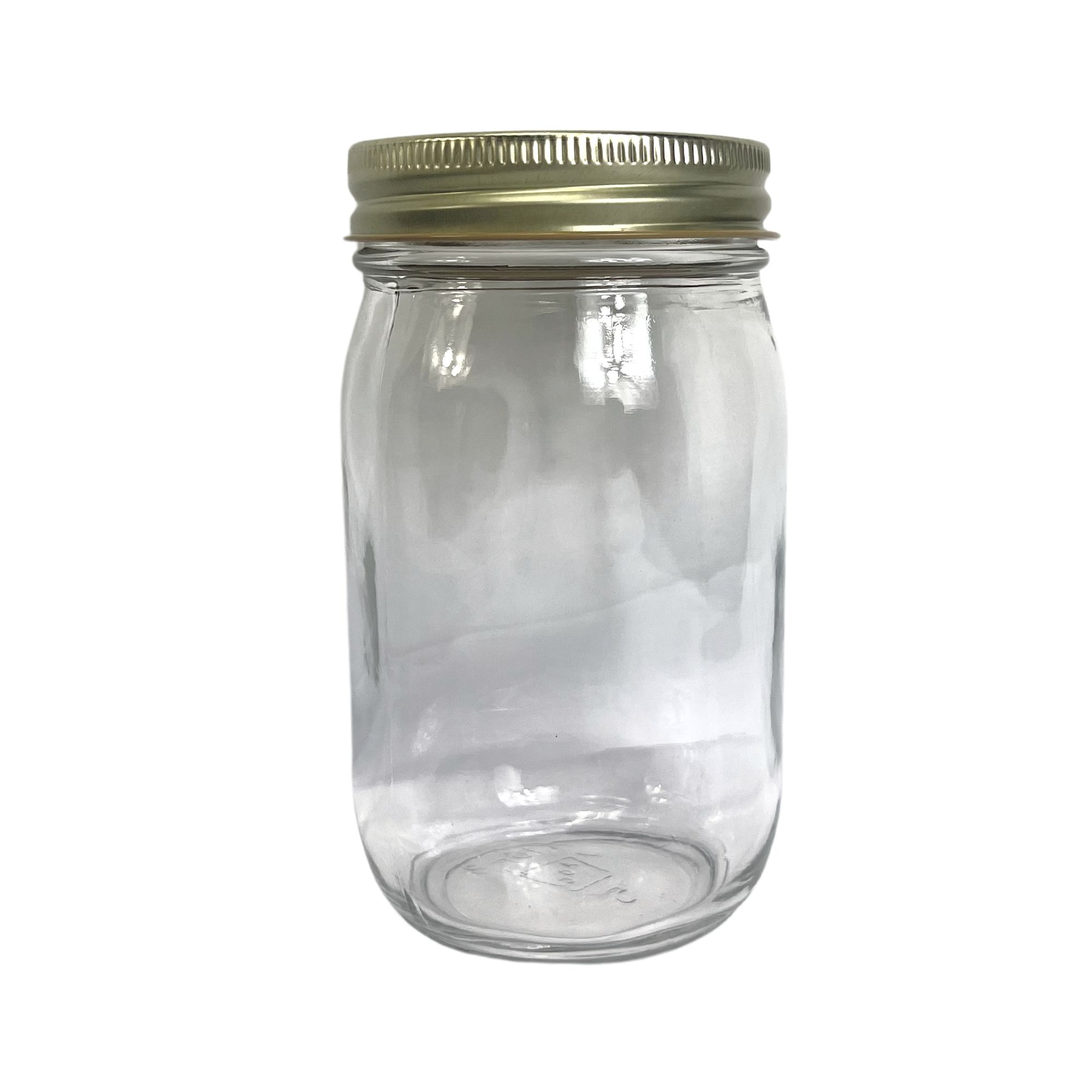 16 oz jelly candle jar with gold lid