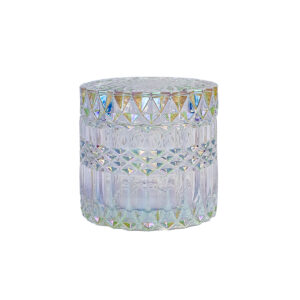 7 OZ HOLLYWOOD CLEAR IRIDESCENT CANDLE VESSEL