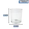 Bayside Clear candle jar Measurement