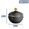 Large Vanity black candle vessel Measurement