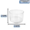 Symphony Clear candle jar Measurement (2)
