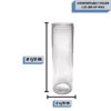 Tall Narrow candle Glass Measurement