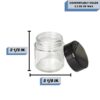 Votive candle jar with lid Measurement