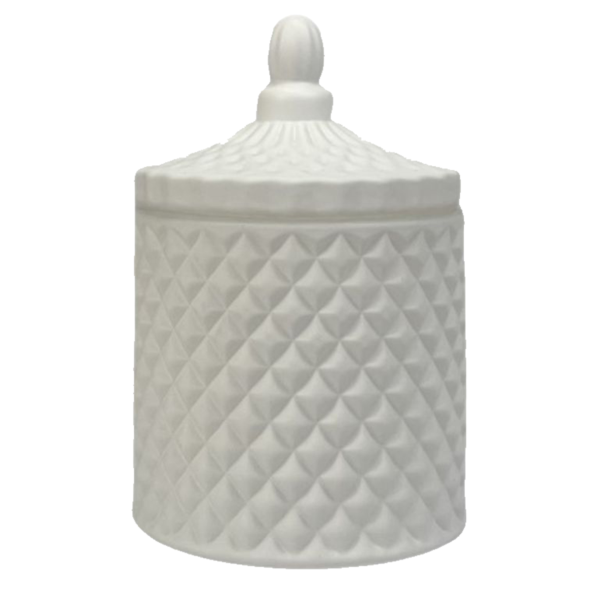 matte white candle vessel