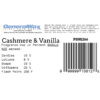 Cashmere and vanila fragrance label