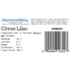 Citrus Lilac fragrance label