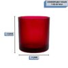 MONTICIANO Ruby frosted Candle Vessel Measurement