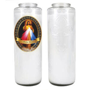 DIVINE MERCY 6 DAY Candle W/ REMOVABLE LABEL
