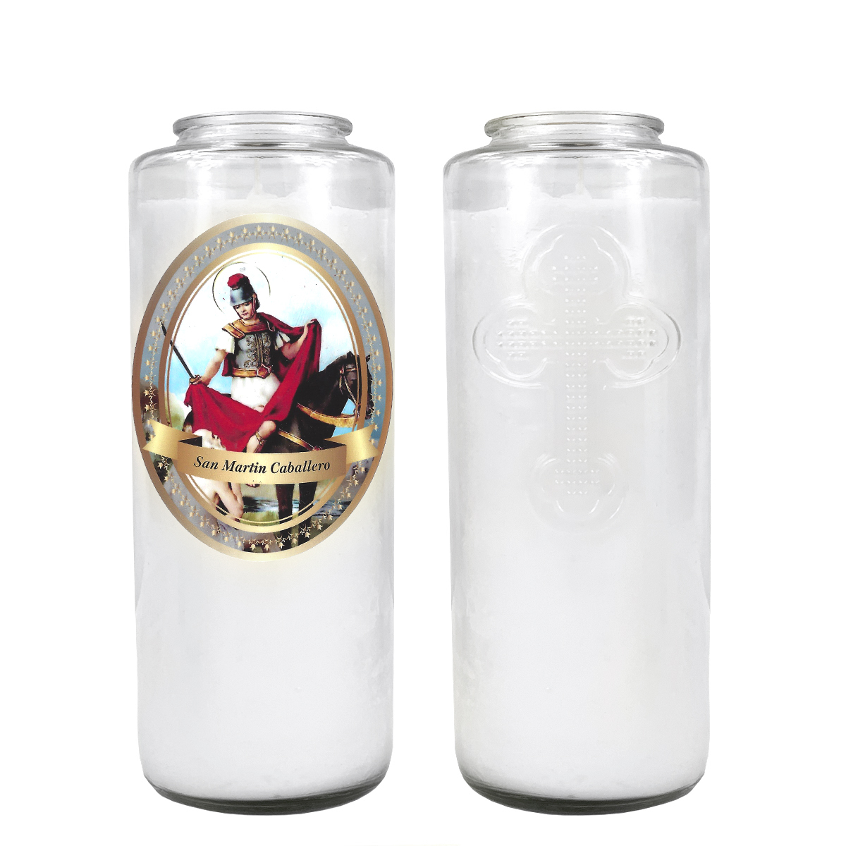 SAN MARTIN CABALLERO 5 DAY CANDLE W/ REMOVABLE LABEL