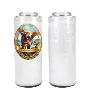 ST MICHAEL THE ARCHANGEL 5 DAY CANDLE W/ REMOVABLE LABEL
