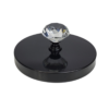 14OZ Diamond candle lids black