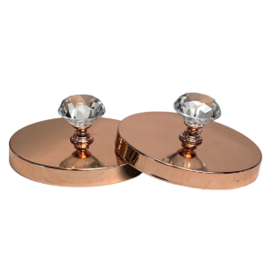 Diamond candle lid rose gold 2
