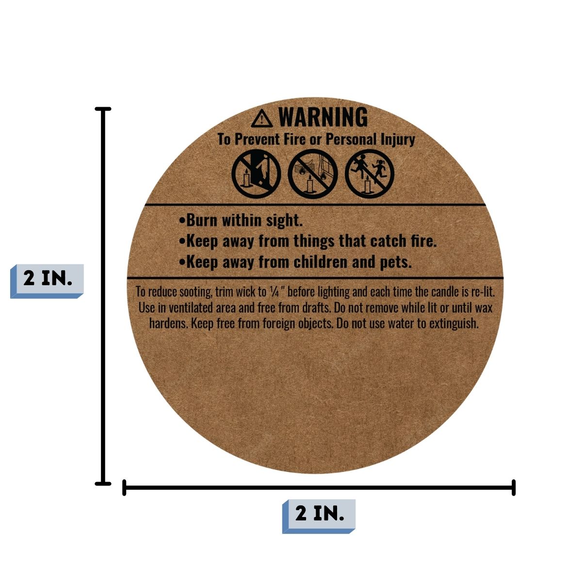 Candle Making Supplies  2 Candle Warning Labels Roll of 2500 - Candle  Making Supplies
