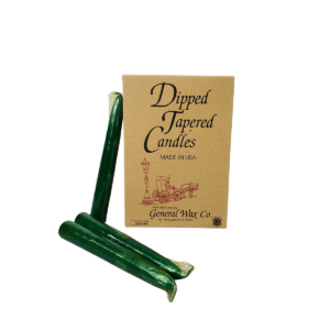 6 INCH TAPER CANDLE green