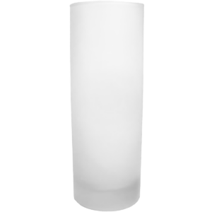 tall frosted glass candle cylinder