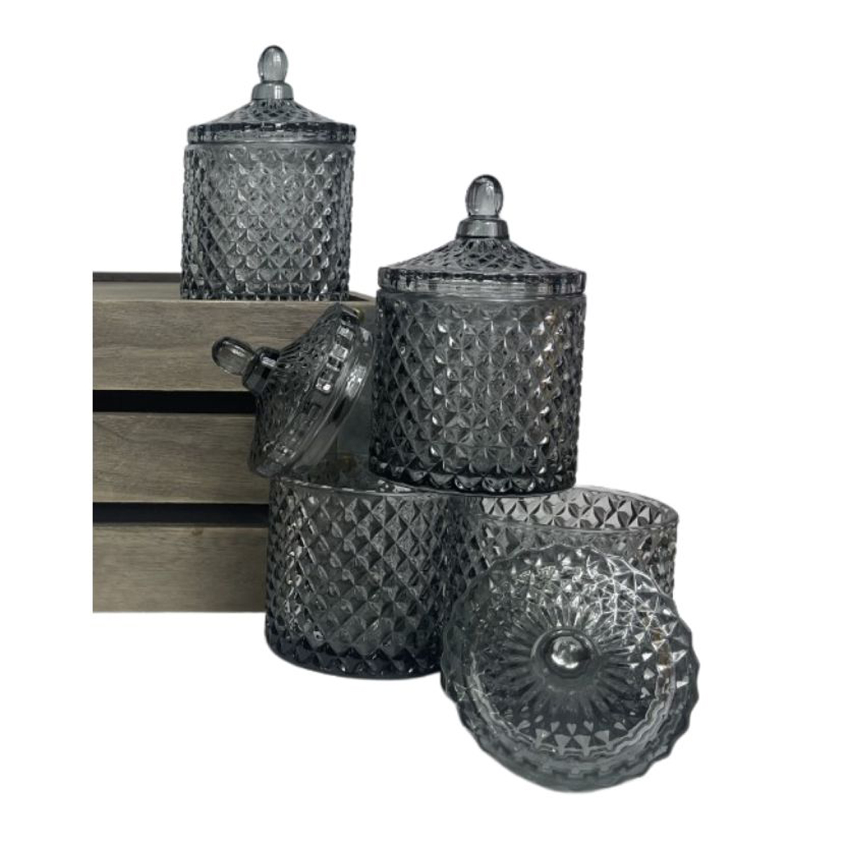 Charcoal candle containers