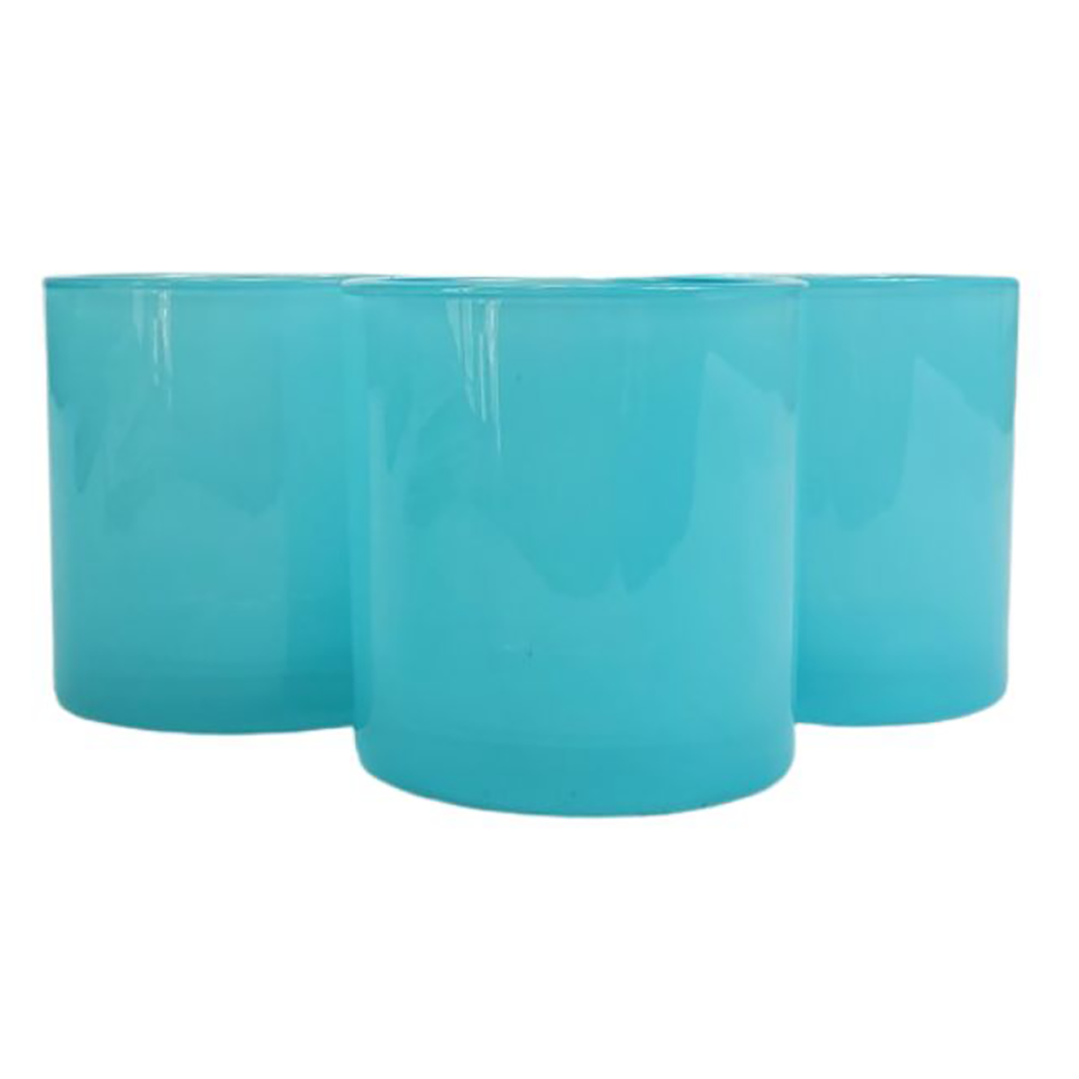 Monticiano Turquoise candle jars Side by Side