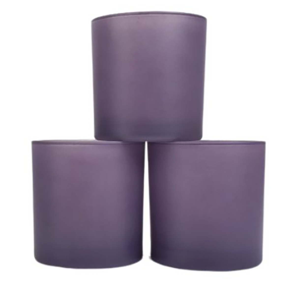 Monticiano candle vessels Frosted Lavender Stacked