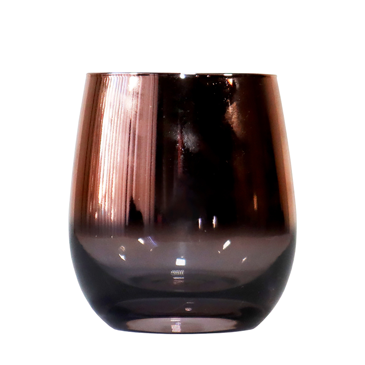 Stella Candle Vessels - Ombre Rose Gold And Purple