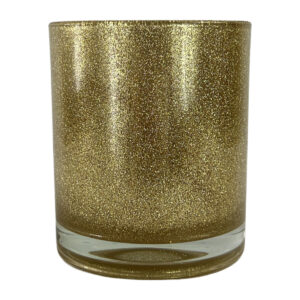 Havana Glitter gold candle glass