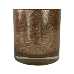 Monticiano glitter rose gold candle jar
