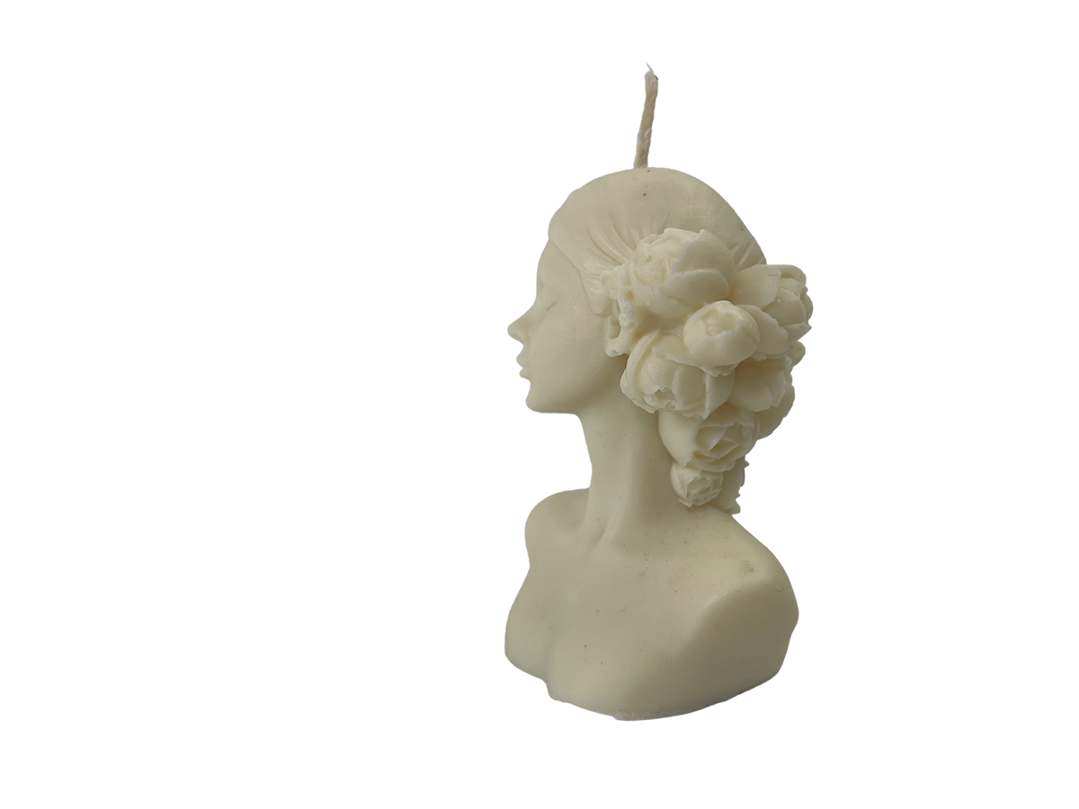 female statue silicone mold for candles