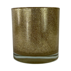 glitter gold candle jar