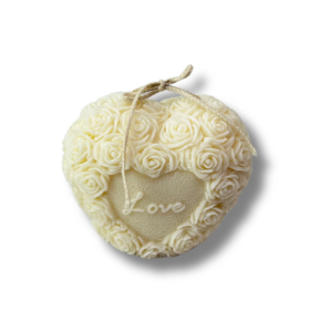Flowered Heart Candle Silicone Mold