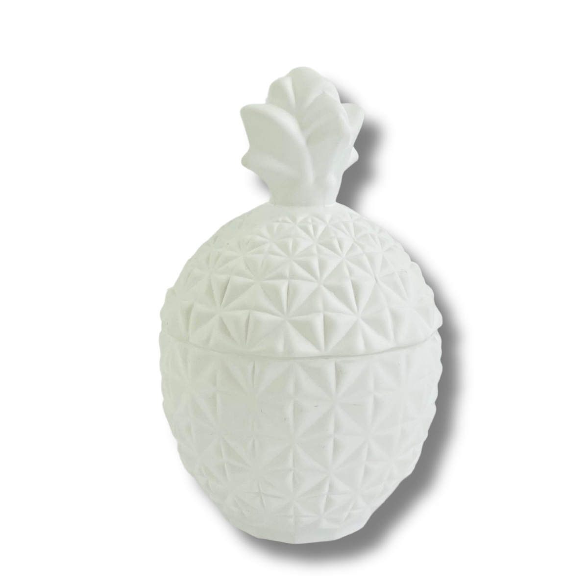 matte white pineapple candle jars