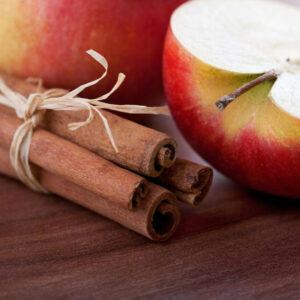 apple with cinnamon as a winter fragrance 